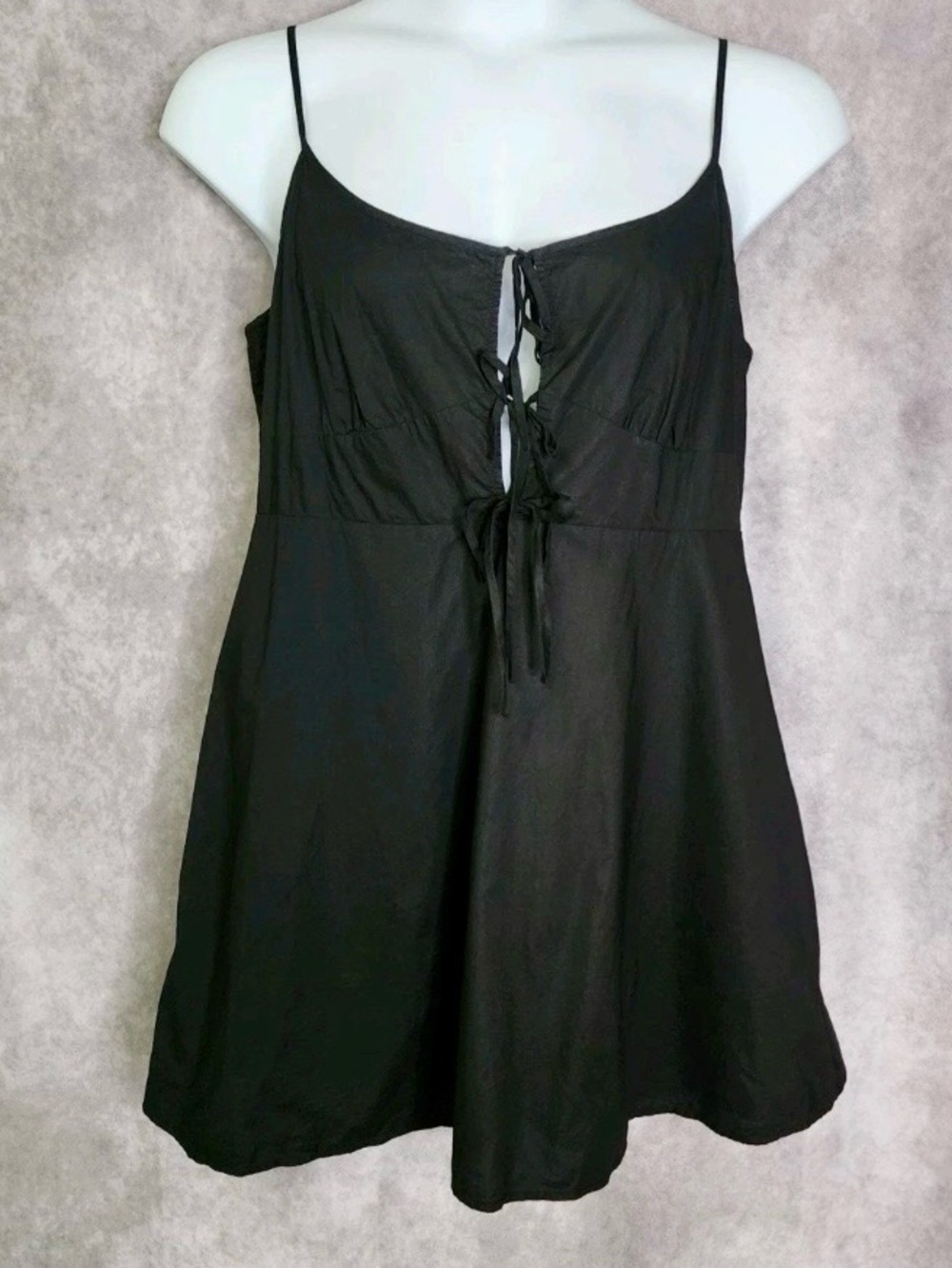 American Eagle black adjustable Strap Tie-Front Dress